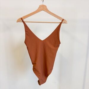 $148 NWOT Beach Riot “Reese” One-Piece Swimsuit in Clay Sz Small